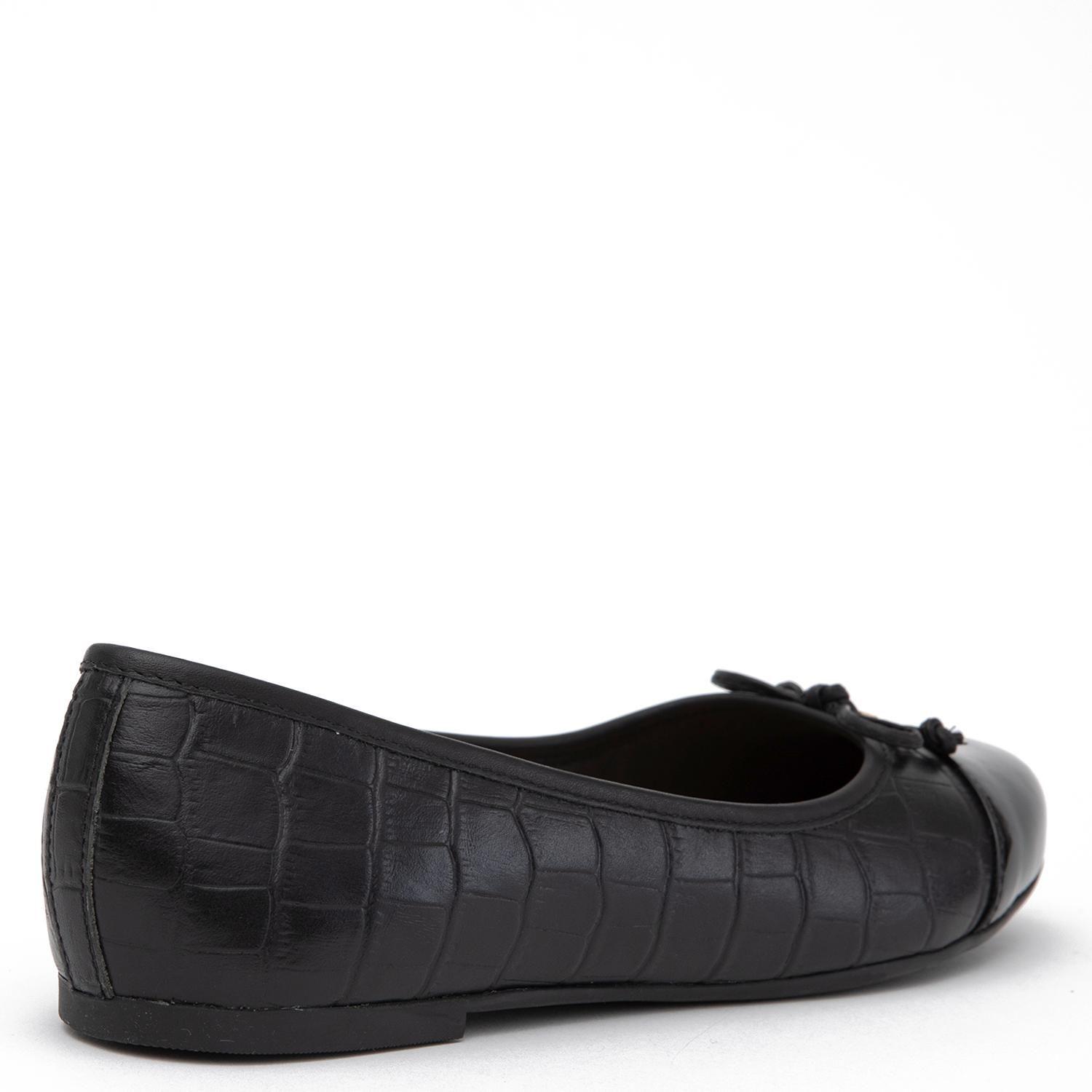 Ballerina de cuero mujer Gacel negro Ikia-4