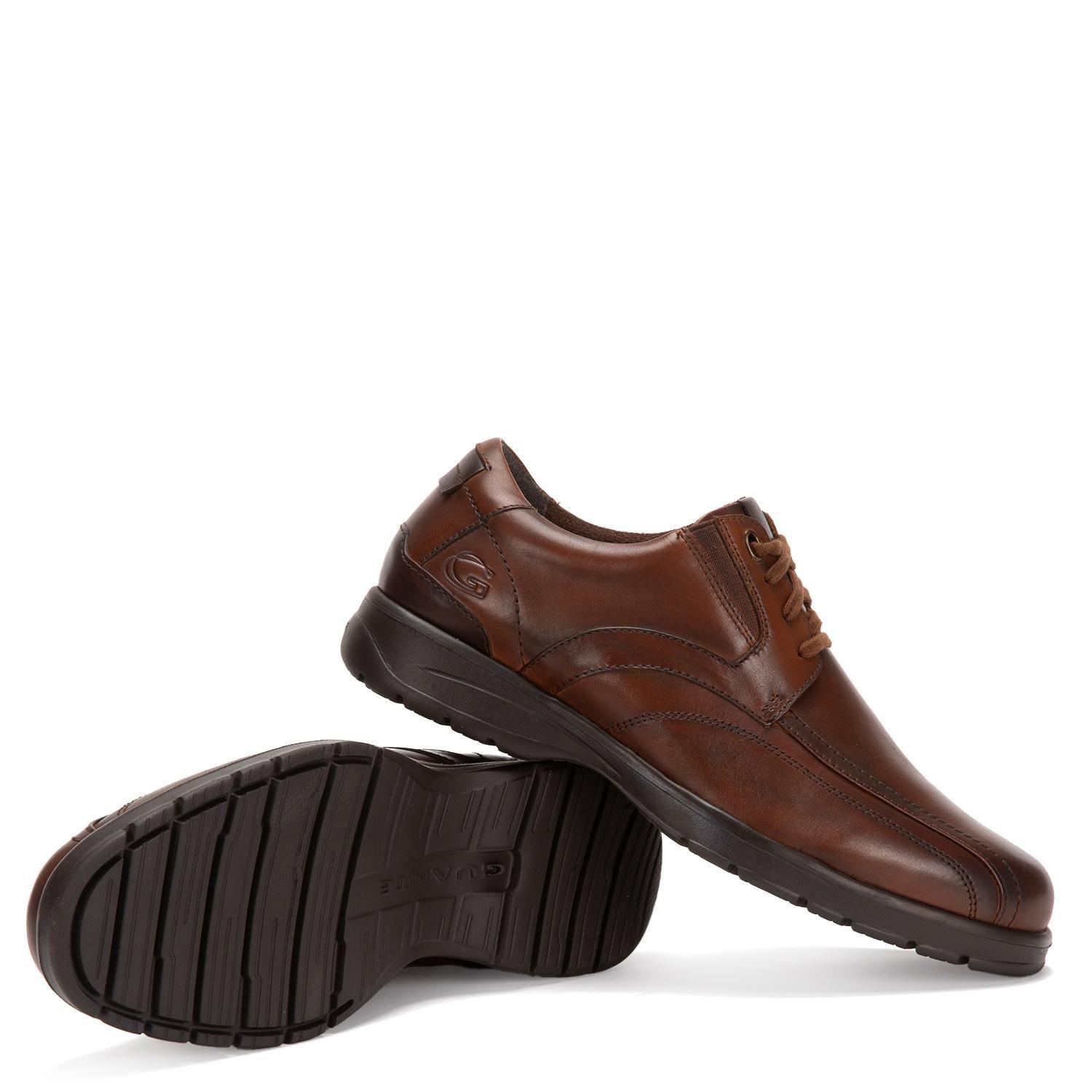 Zapato de cuero hombre Guante dark camel Dallas-3