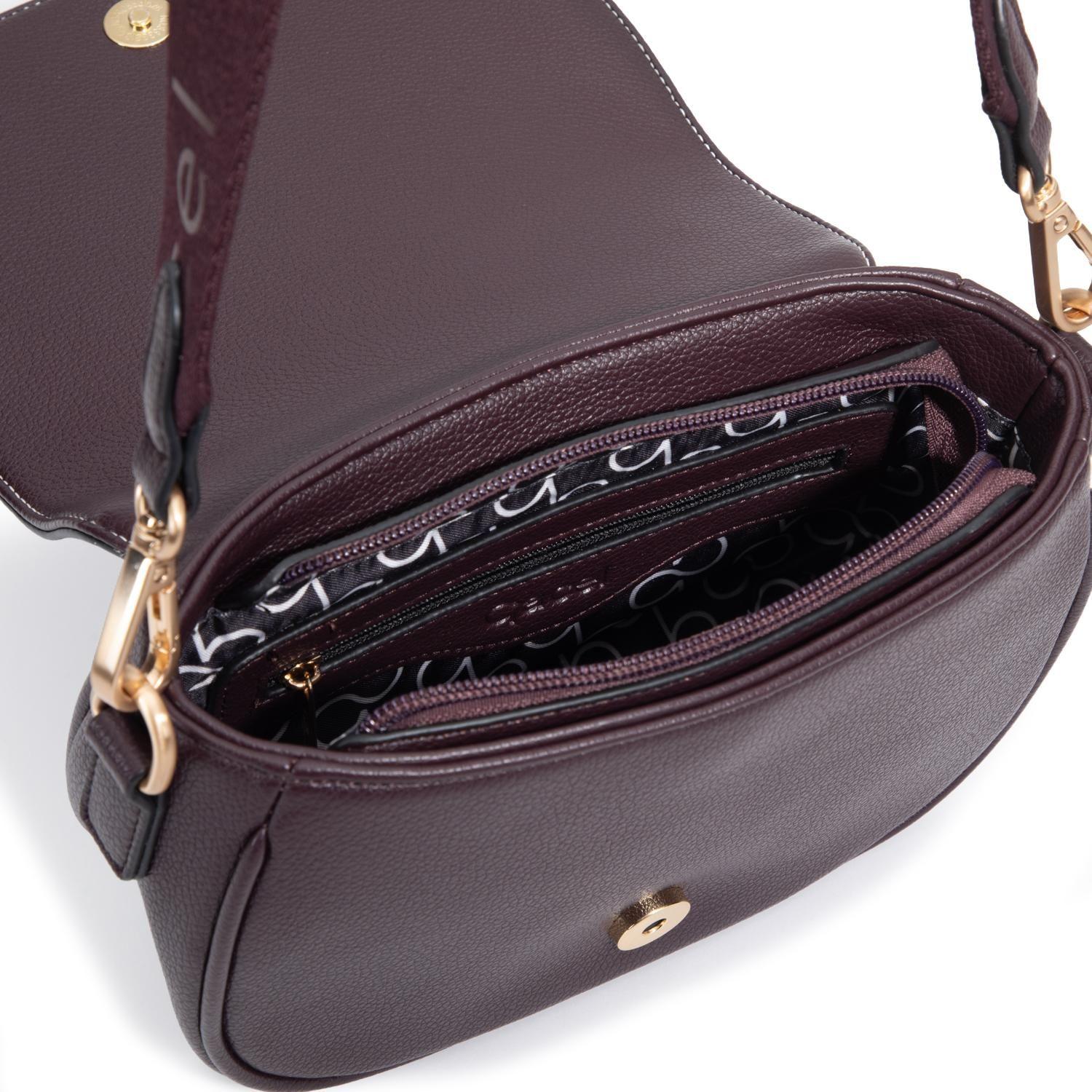 Cartera mujer Gacel chocolate retro con tapa-4