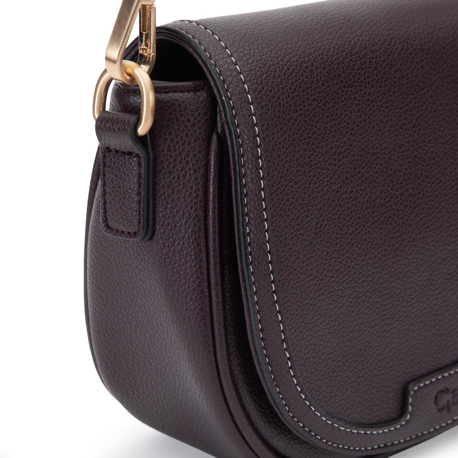 Cartera mujer Gacel chocolate retro con tapa-5