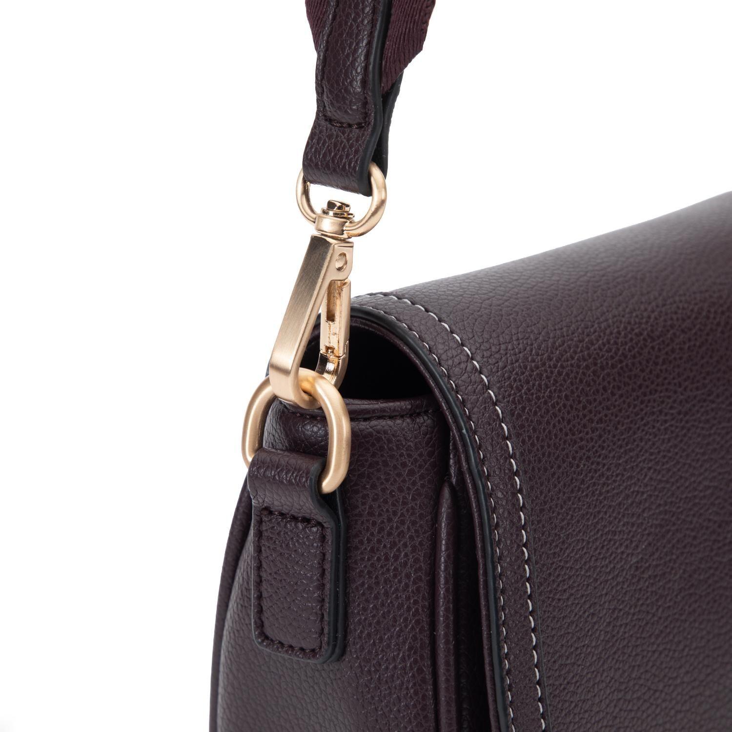 Cartera mujer Gacel chocolate retro con tapa-6