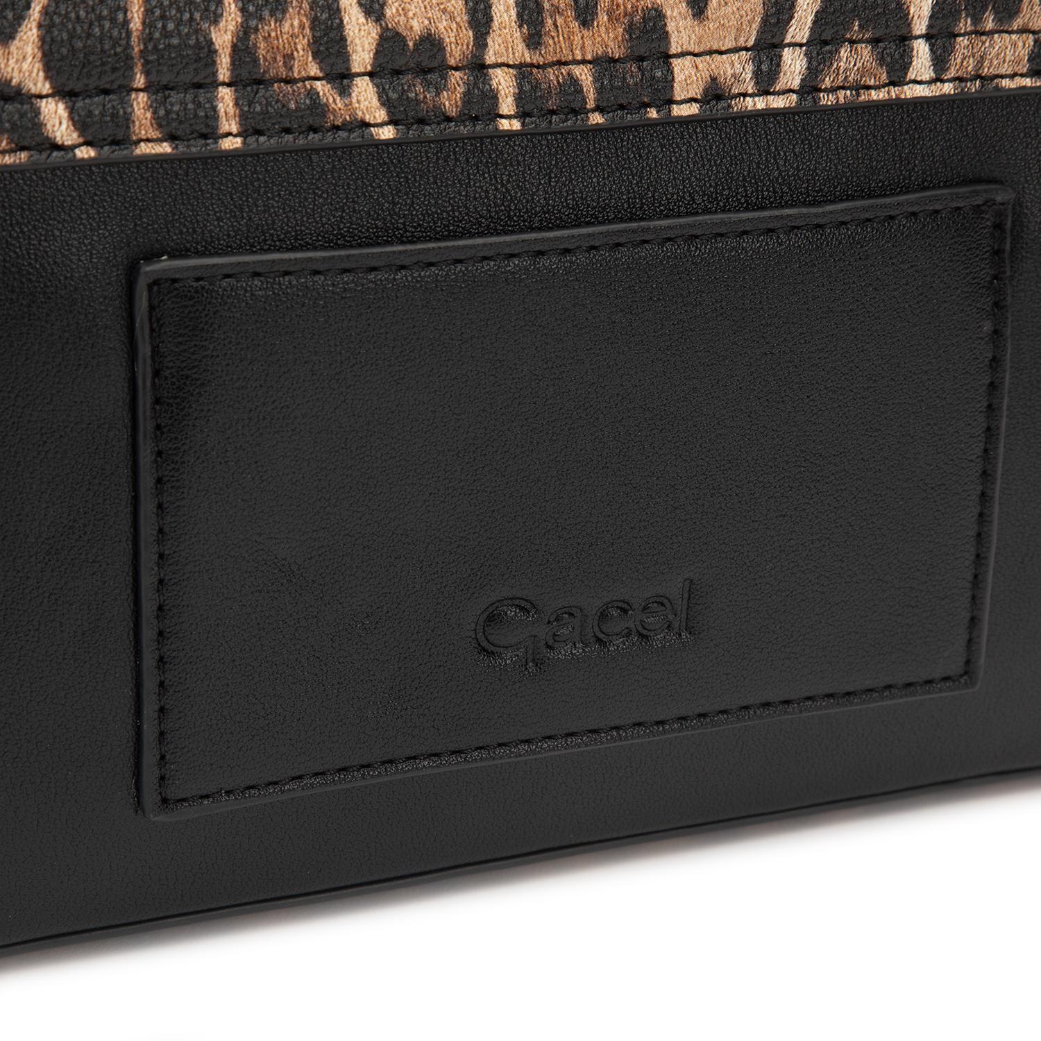 Cartera mujer Gacel leopardo retro con tapa-7