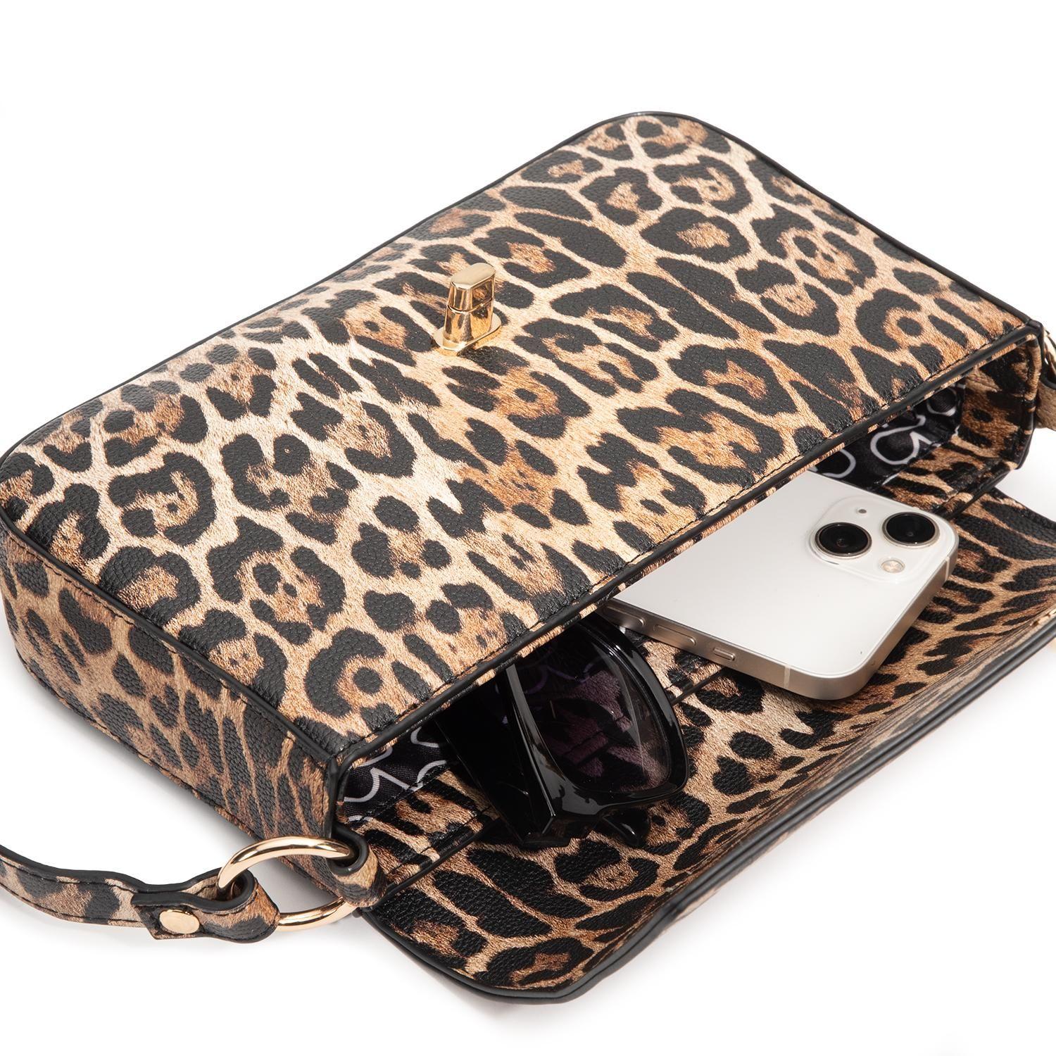 Cartera mujer Gacel leopardo retro con tapa-8