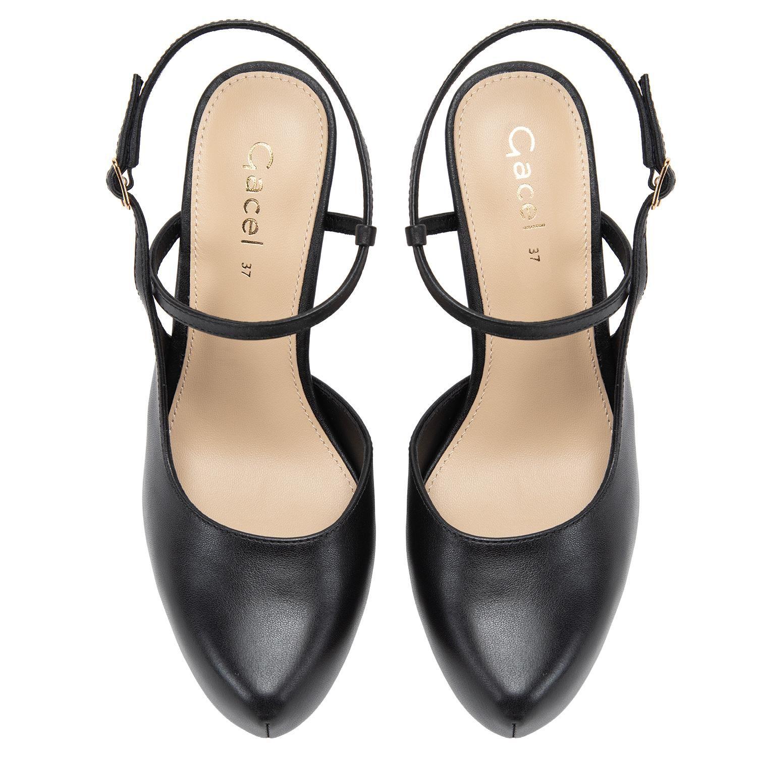 Zapato de cuero mujer Gacel negro Olga 0661362-3