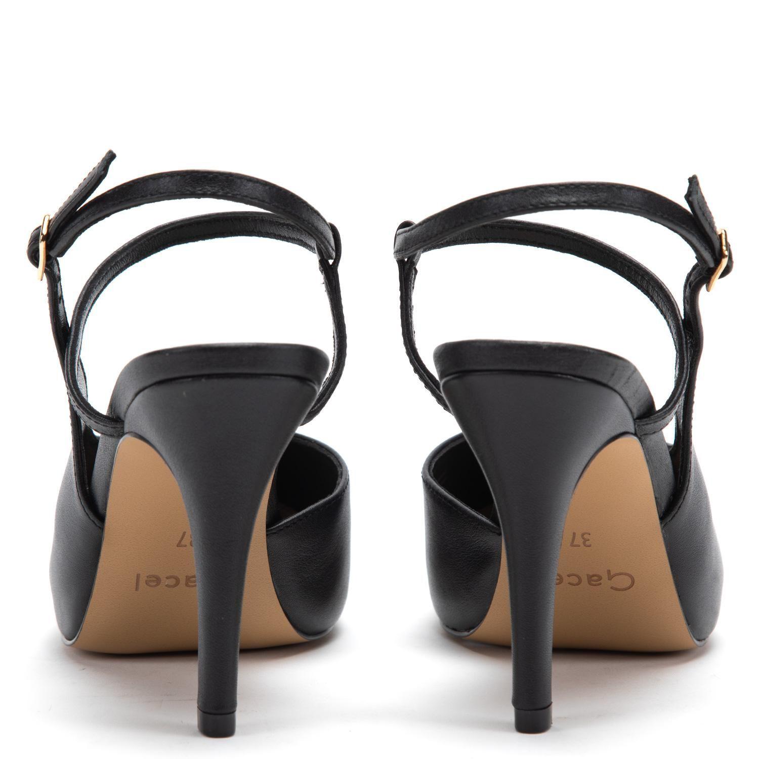 Zapato de cuero mujer Gacel negro Olga 0661362-4