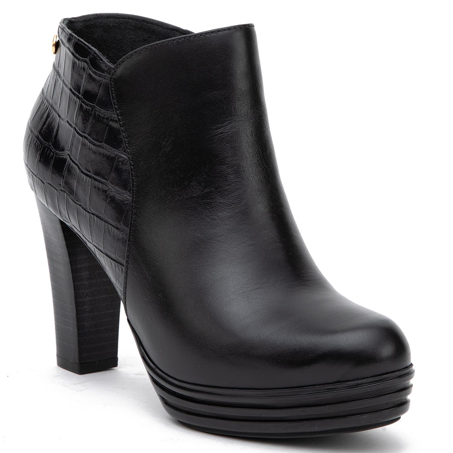 Botin de cuero mujer Gacel negro Celene 0660741-2