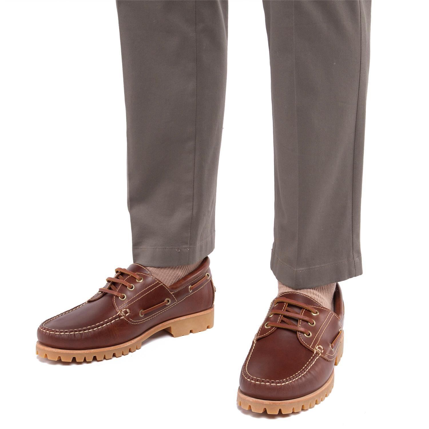 Mocasin de cuero hombre Guante chocolate Varsovia 0036020-1
