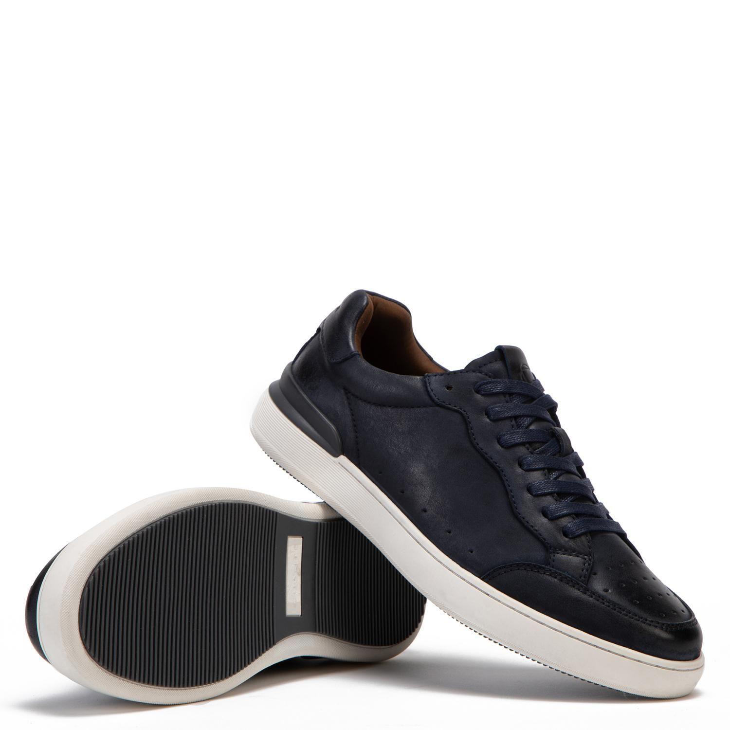 Zapatilla de cuero hombre Guante azul Broome-3