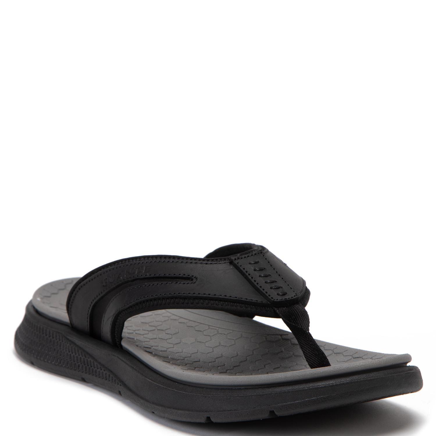 Sandalia abierta de cuero hombre Guante negro Papeete-2