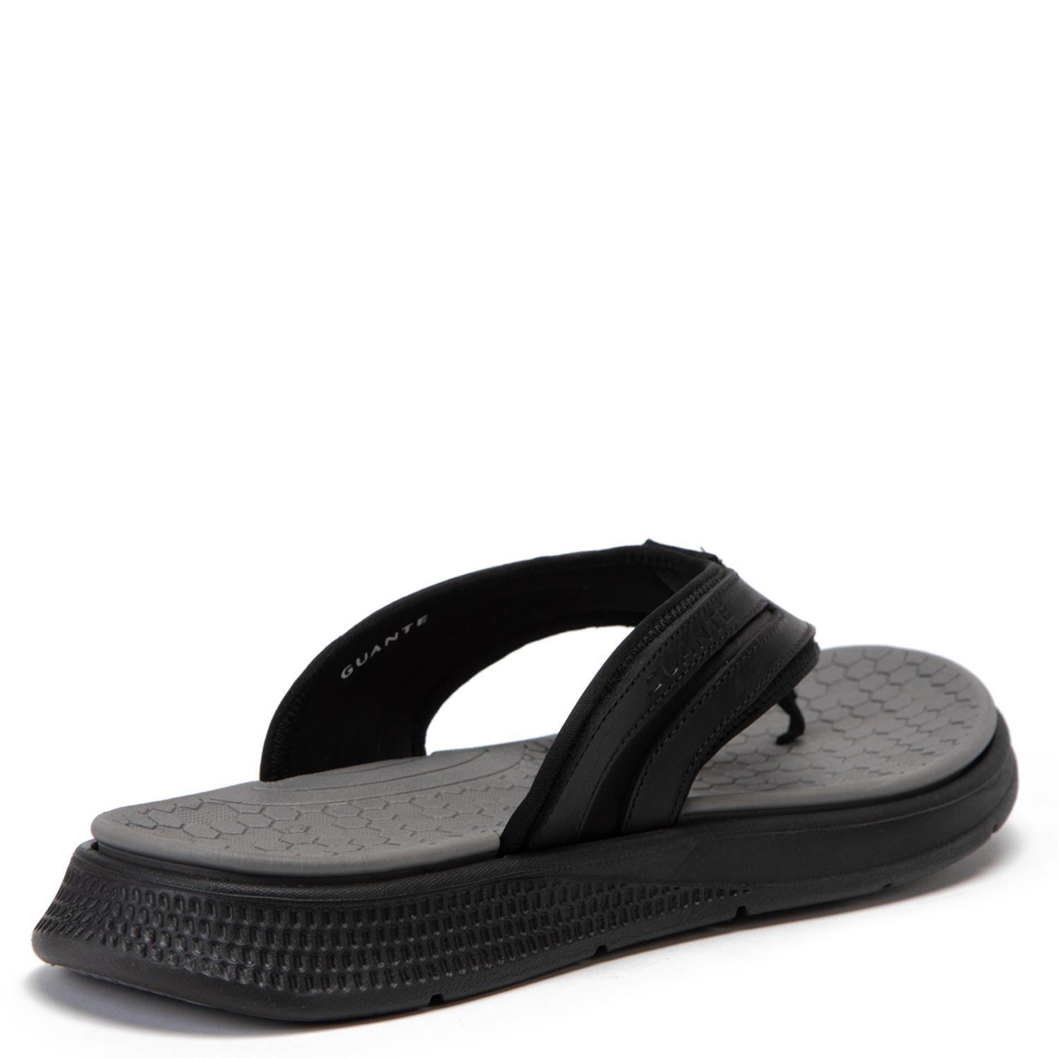 Sandalia abierta de cuero hombre Guante negro Papeete-4