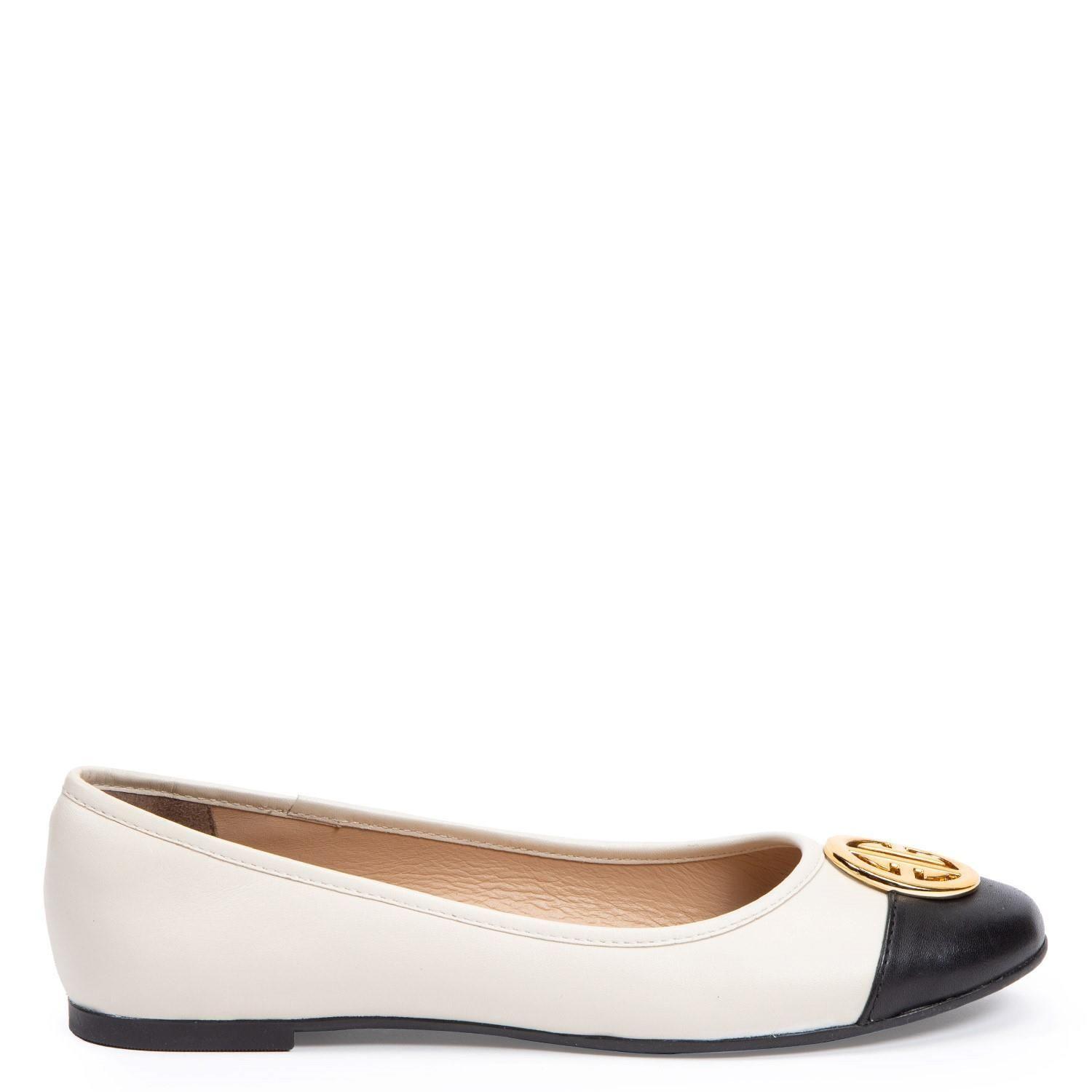 Ballerina de cuero mujer Gacel Off White Ikia 0659153-0