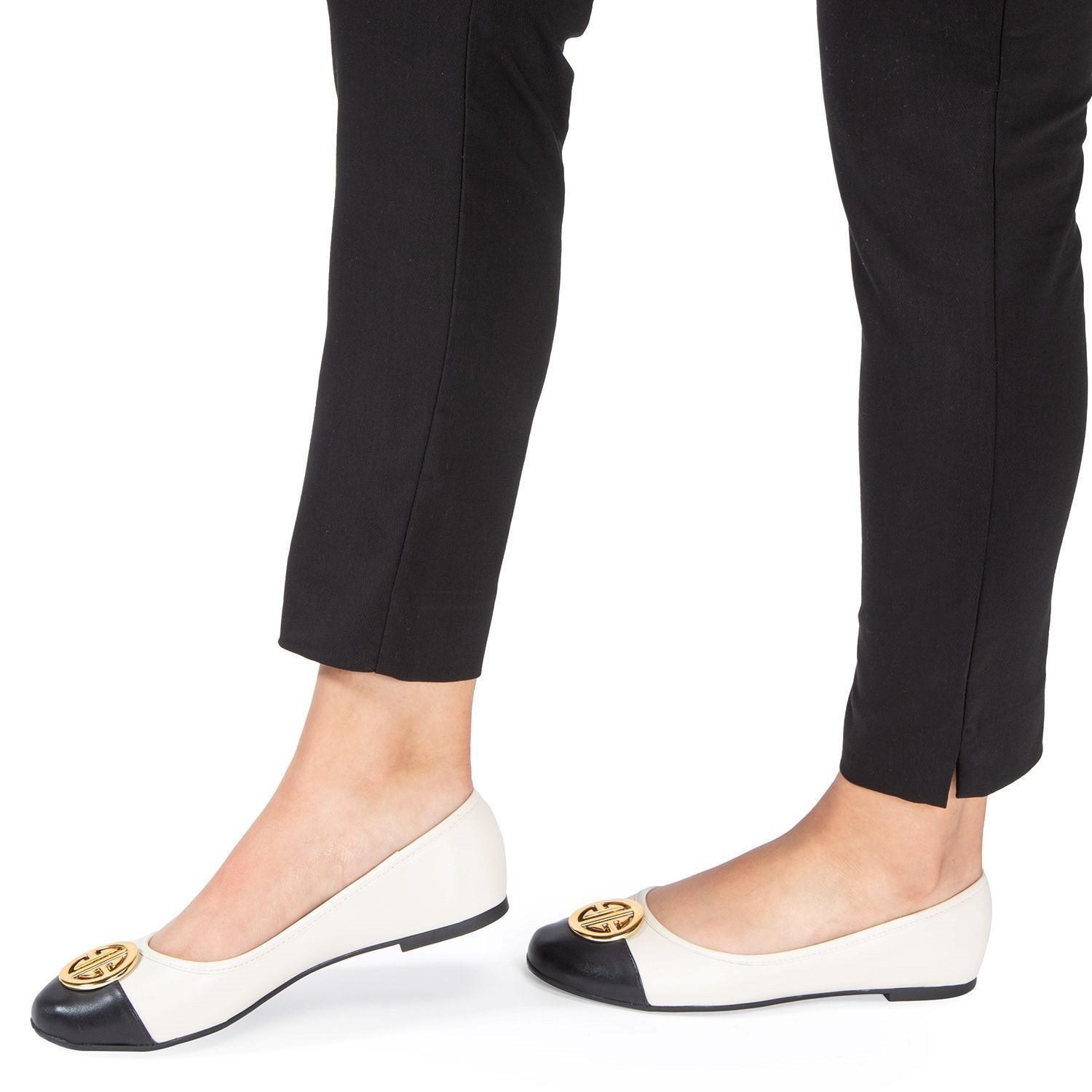 Ballerina de cuero mujer Gacel Off White Ikia 0659153-1