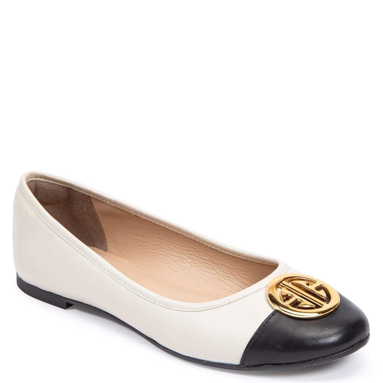 Ballerina de cuero mujer Gacel Off White Ikia 0659153-2