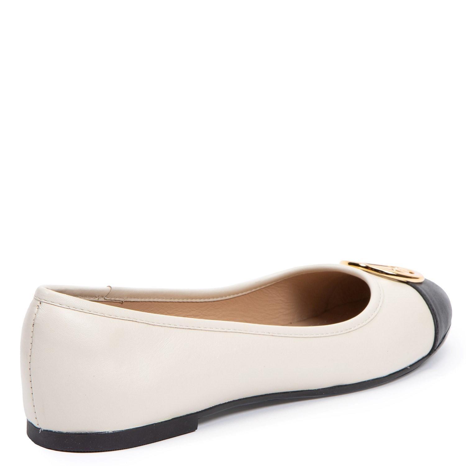 Ballerina de cuero mujer Gacel Off White Ikia 0659153-4