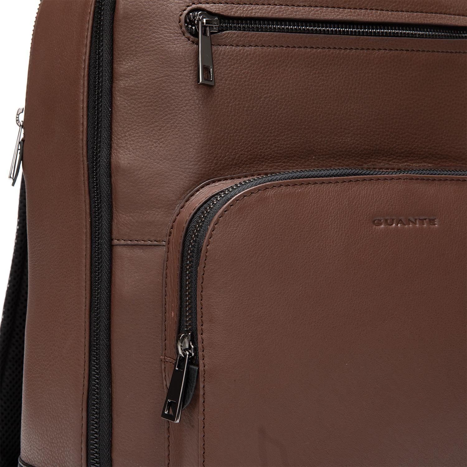Mochila de cuero hombre Guante chocolate-3
