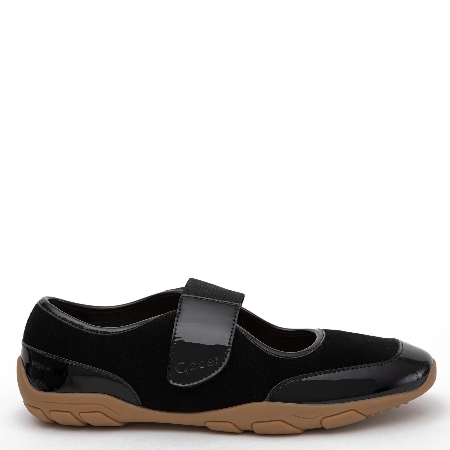 Zapatilla de cuero mujer Gacel negro Harper-0