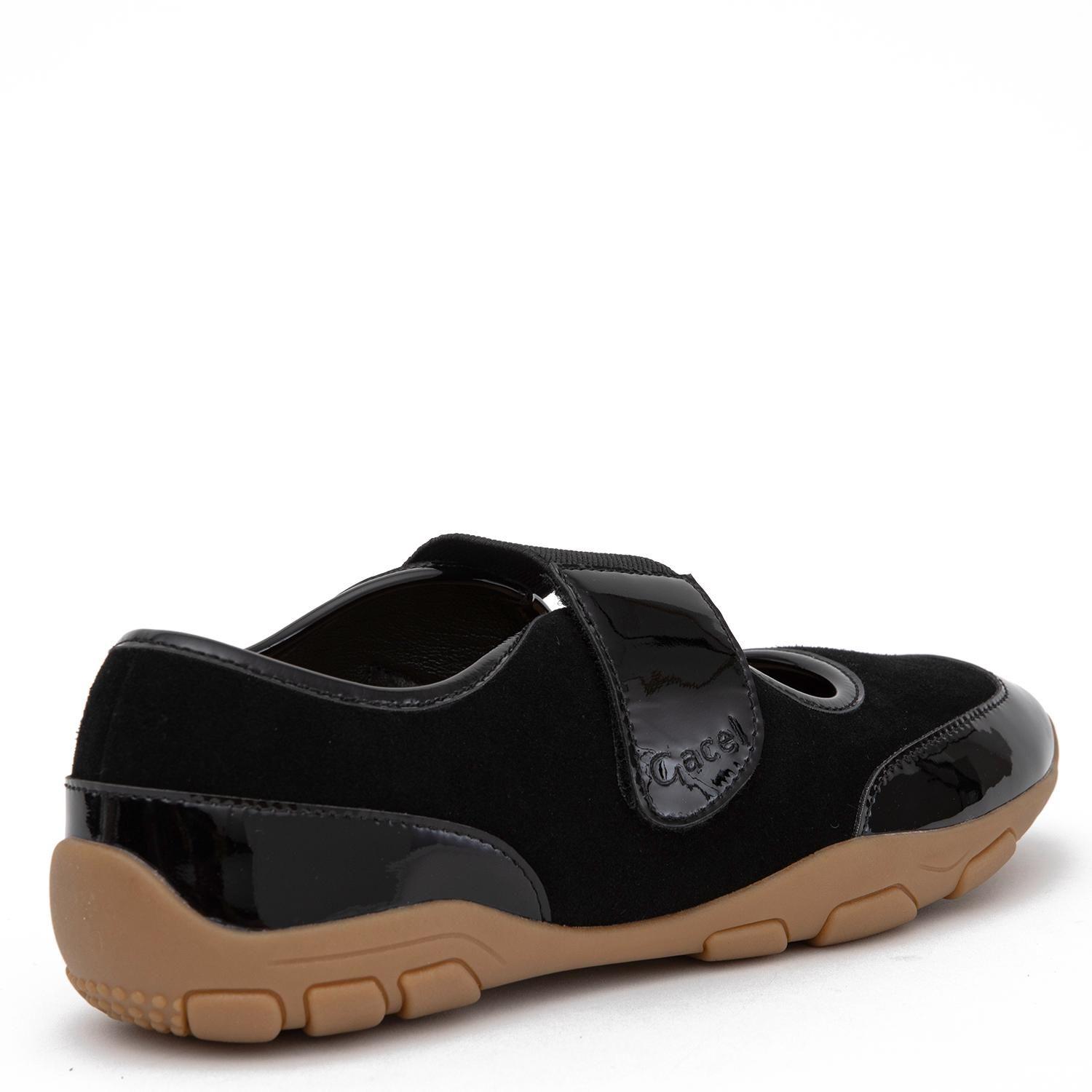 Zapatilla de cuero mujer Gacel negro Harper-4