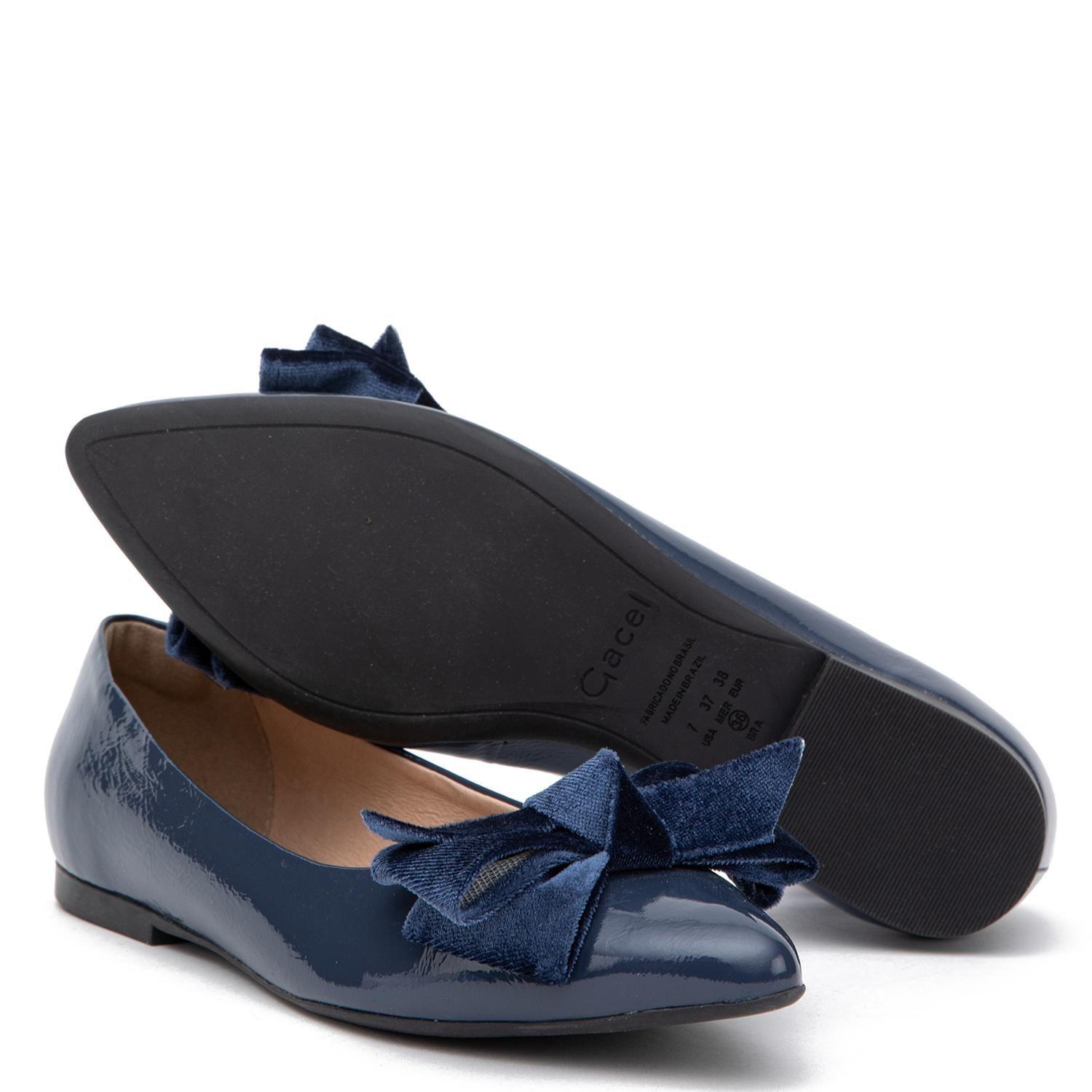 Ballerina de cuero mujer Gacel marino Kim-3