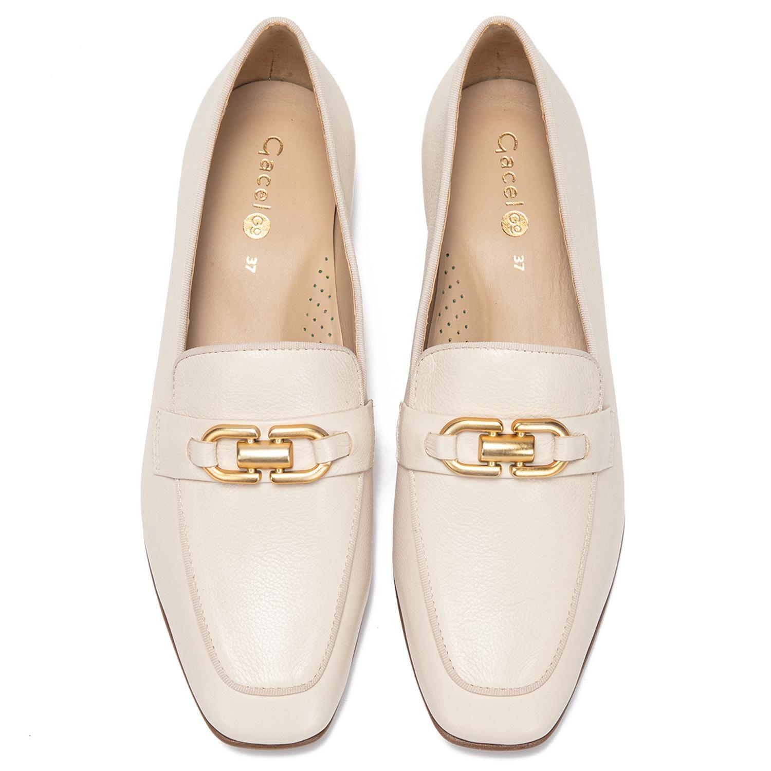 Mocasin de cuero mujer Gacel crudo Cruxi-3