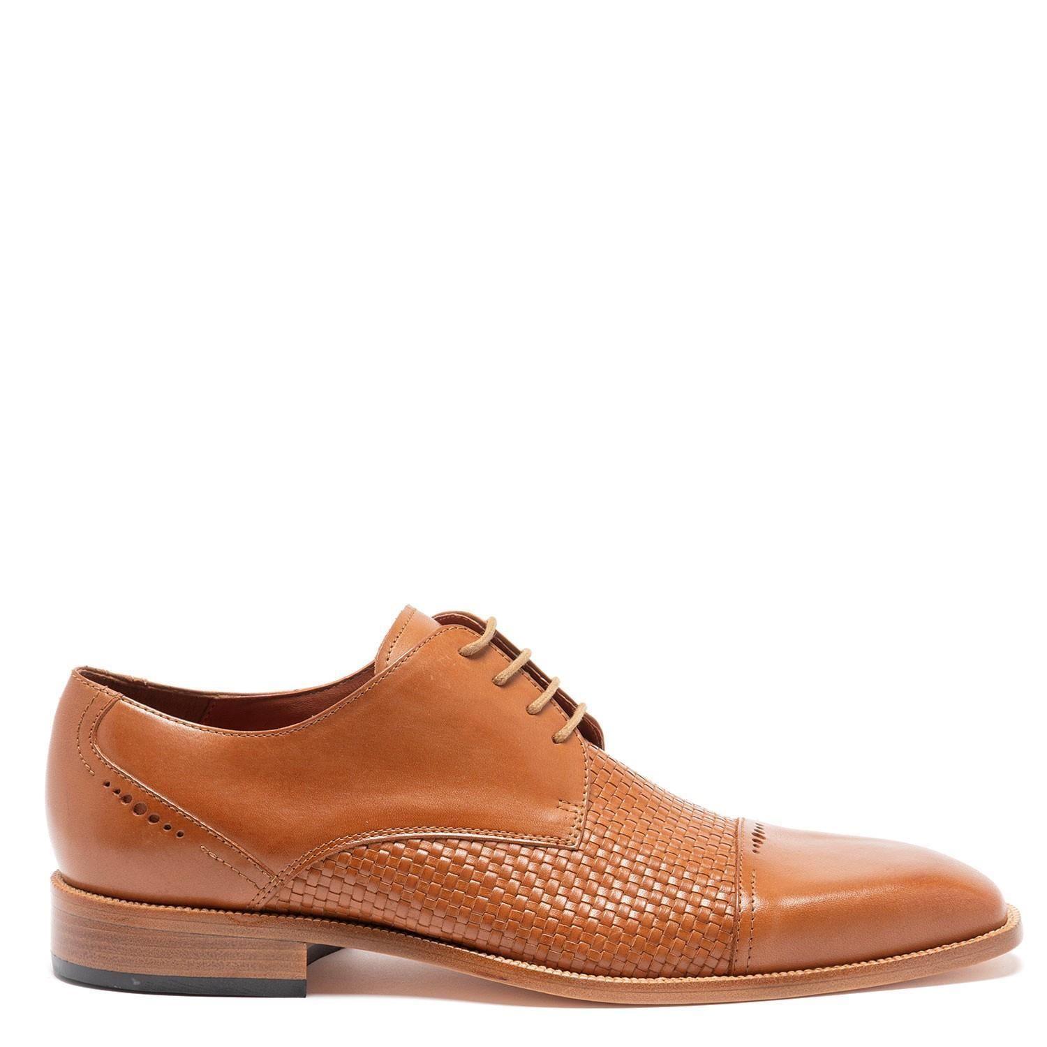 Zapato de cuero hombre Guante camel Suela Natural 0034398-0