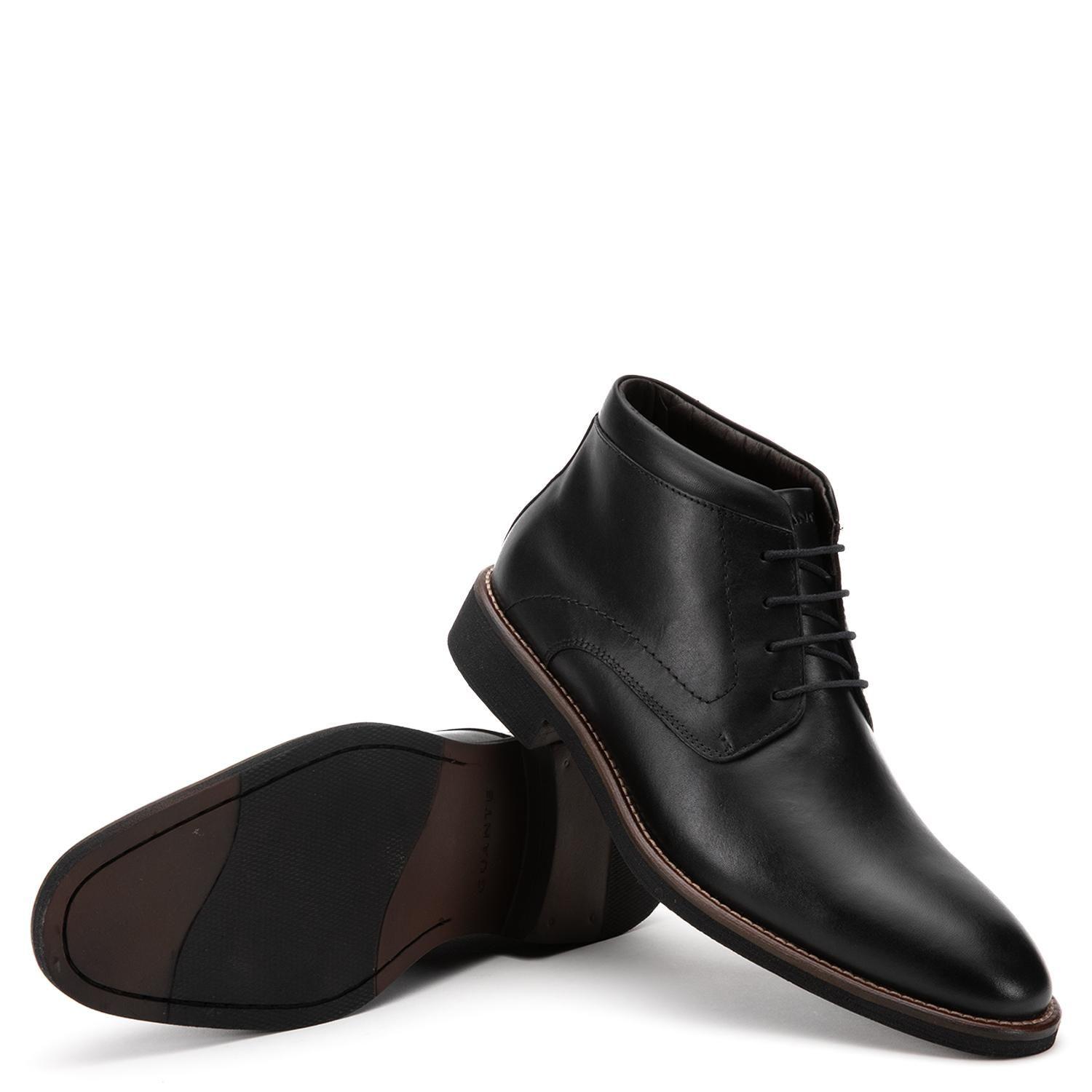 Botin de cuero hombre Guante Negro Berlin-3