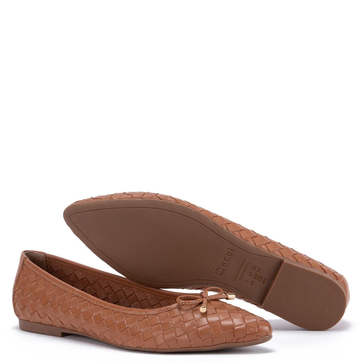 Ballerina de cuero mujer Gacel camel Kim-3