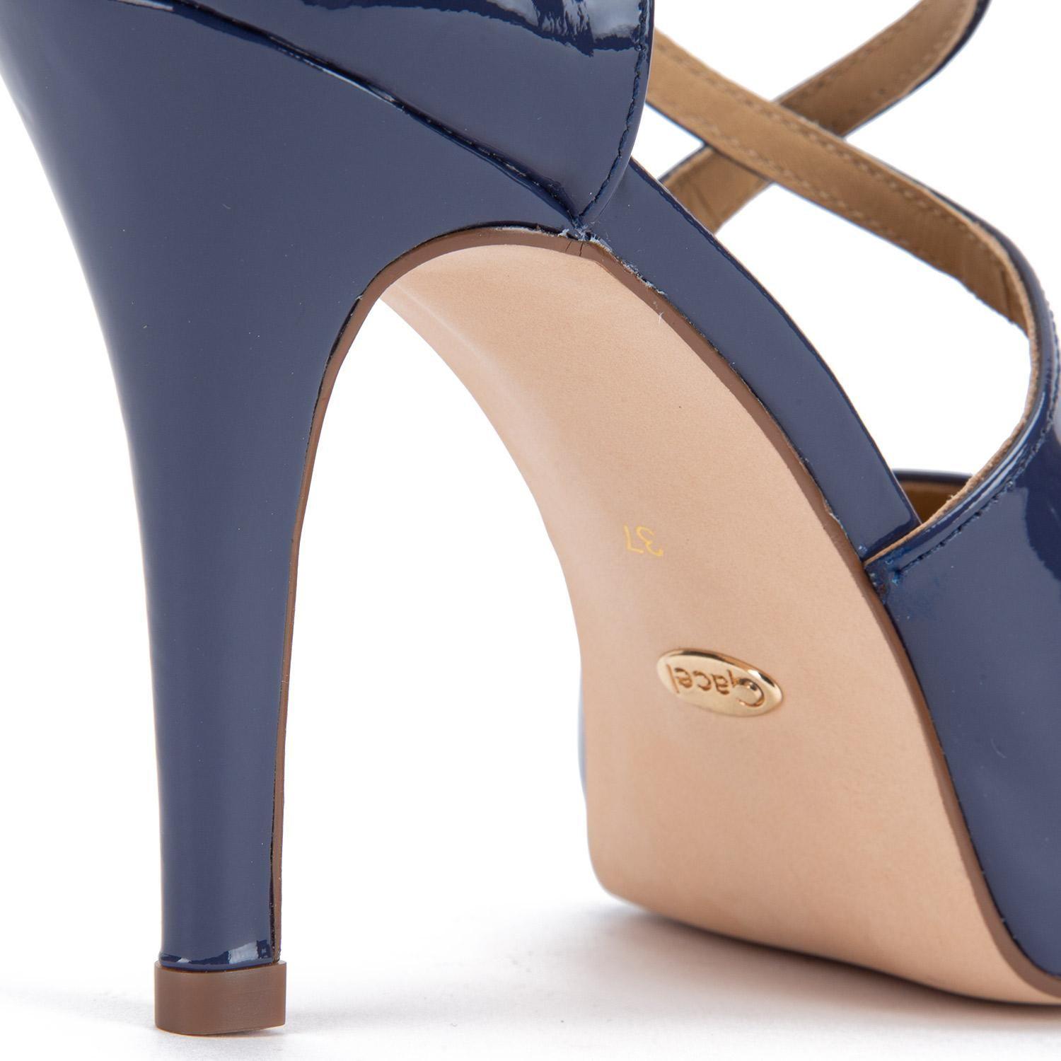 Zapato de cuero mujer Gacel marino Olga-3
