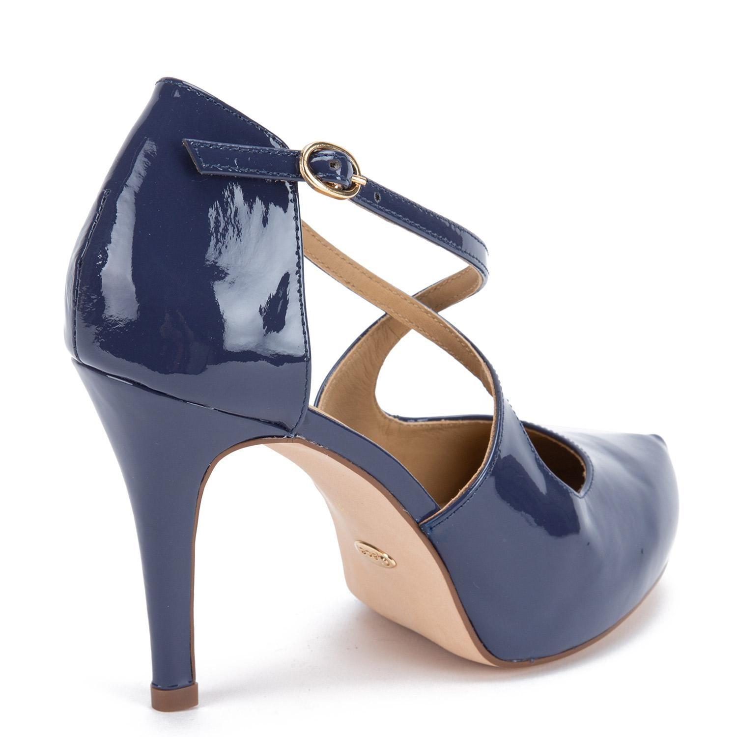 Zapato de cuero mujer Gacel marino Olga-4