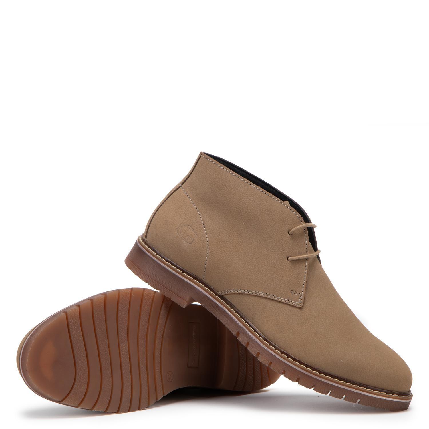Botin de cuero hombre Guante arena Albany-3