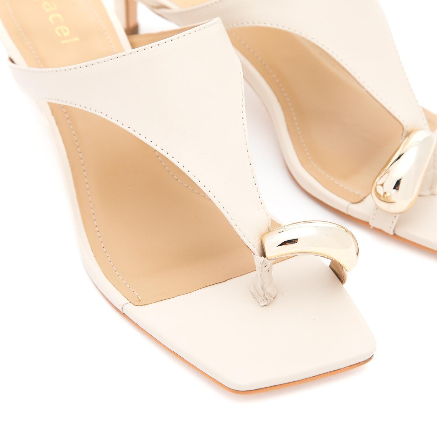 Sandalia de cuero mujer Gacel crudo Sienna-5