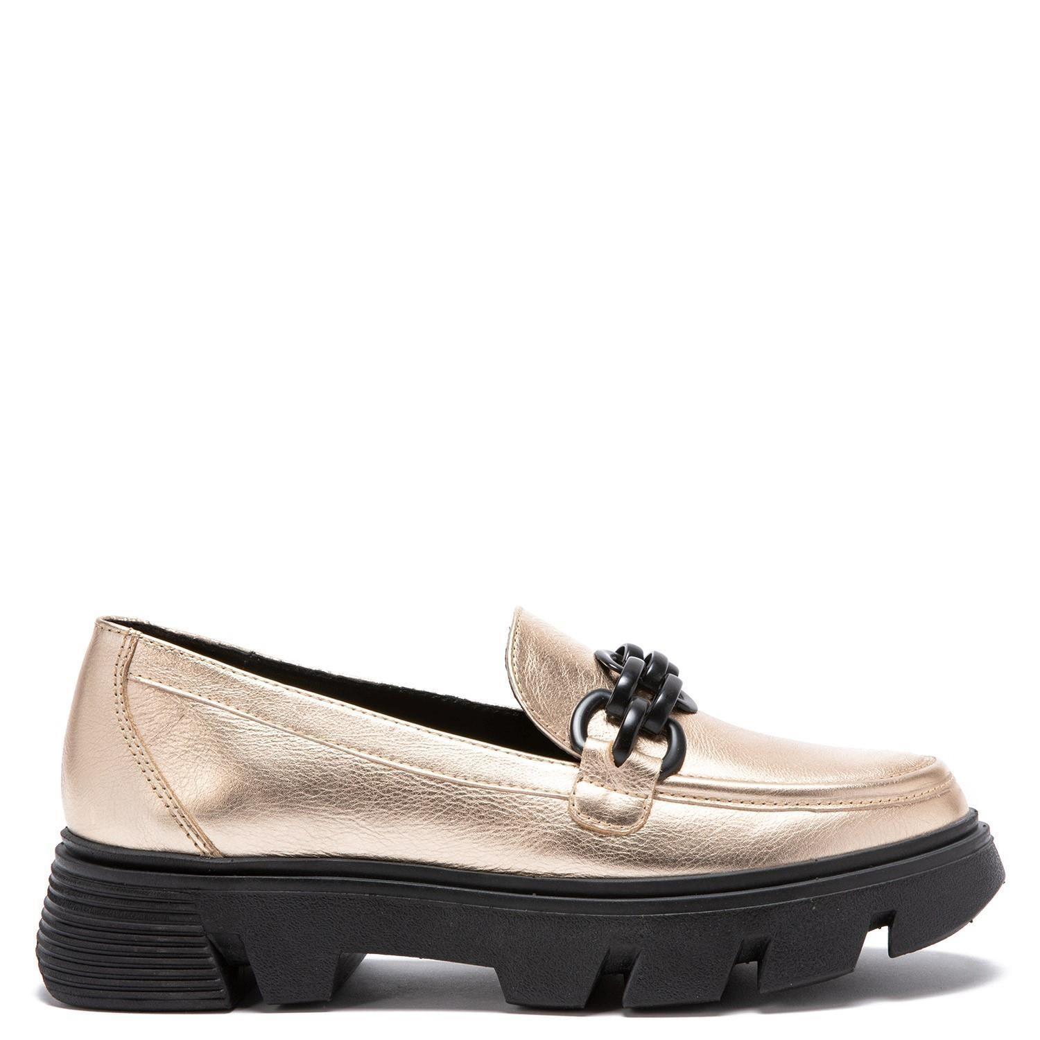 Mocasin de cuero mujer Gacel Dorado Isobel 0659248-0