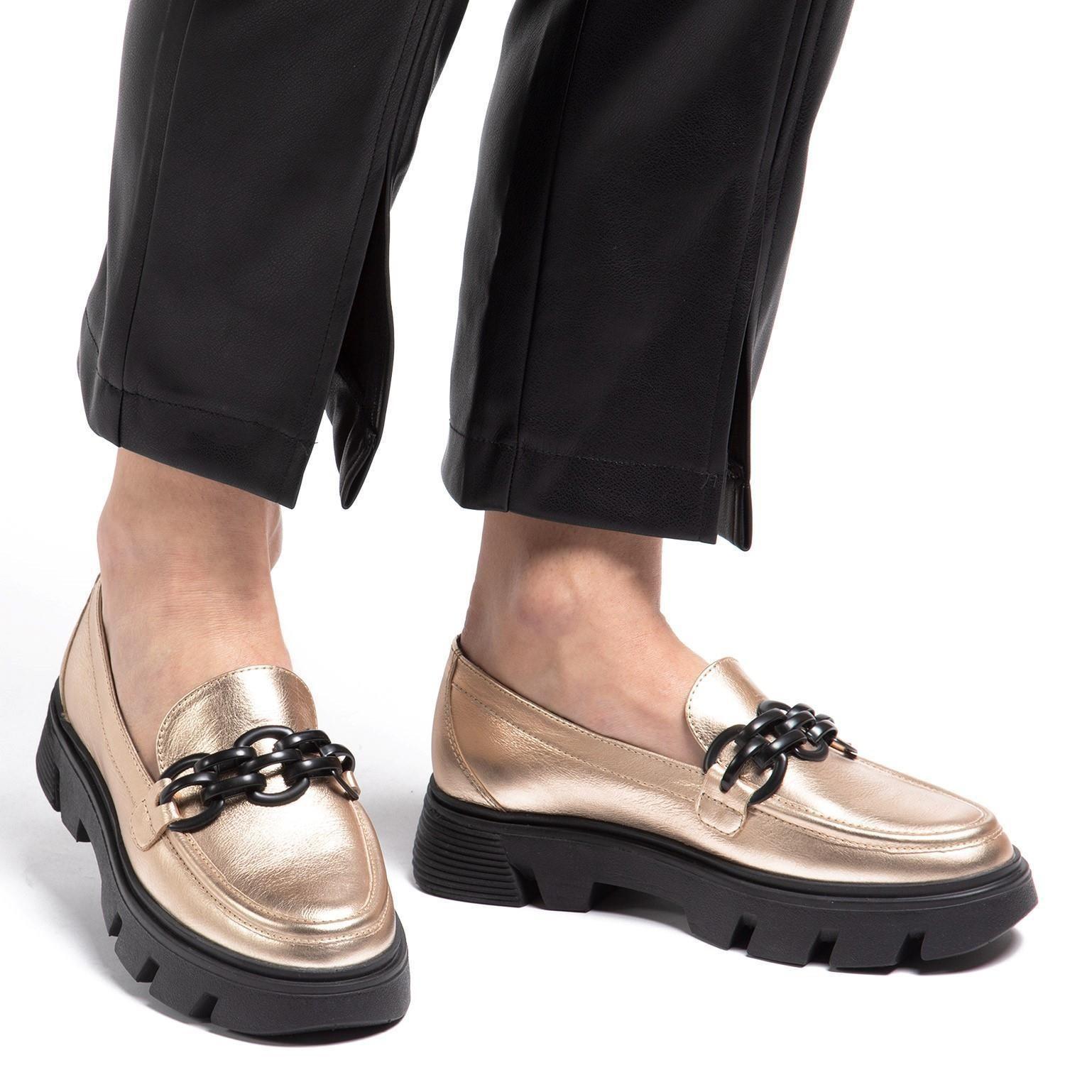 Mocasin de cuero mujer Gacel Dorado Isobel 0659248-1