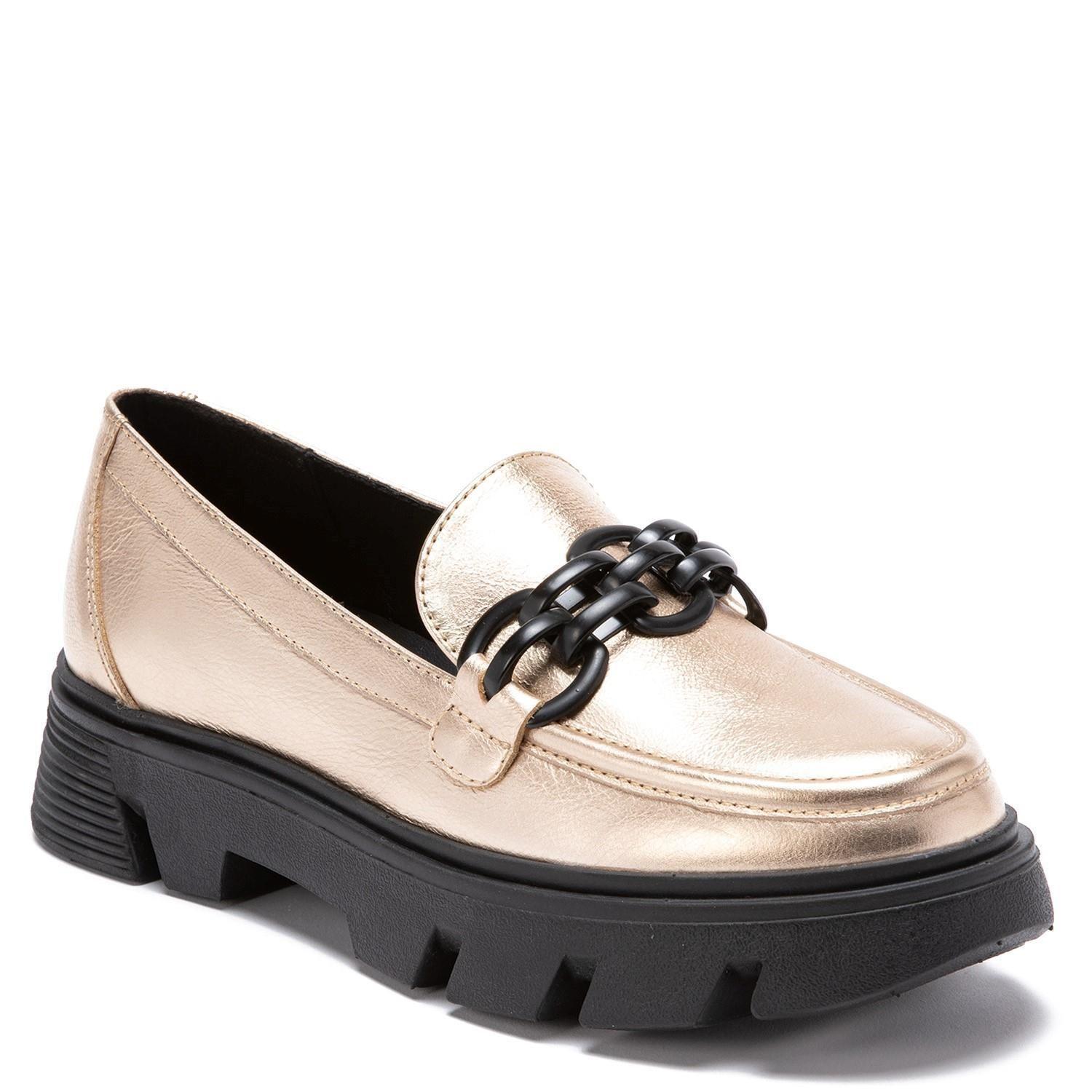 Mocasin de cuero mujer Gacel Dorado Isobel 0659248-2