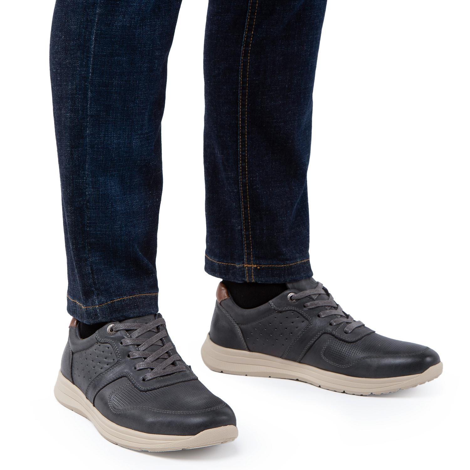 Zapato de cuero hombre Guante grafito Calcuta-1