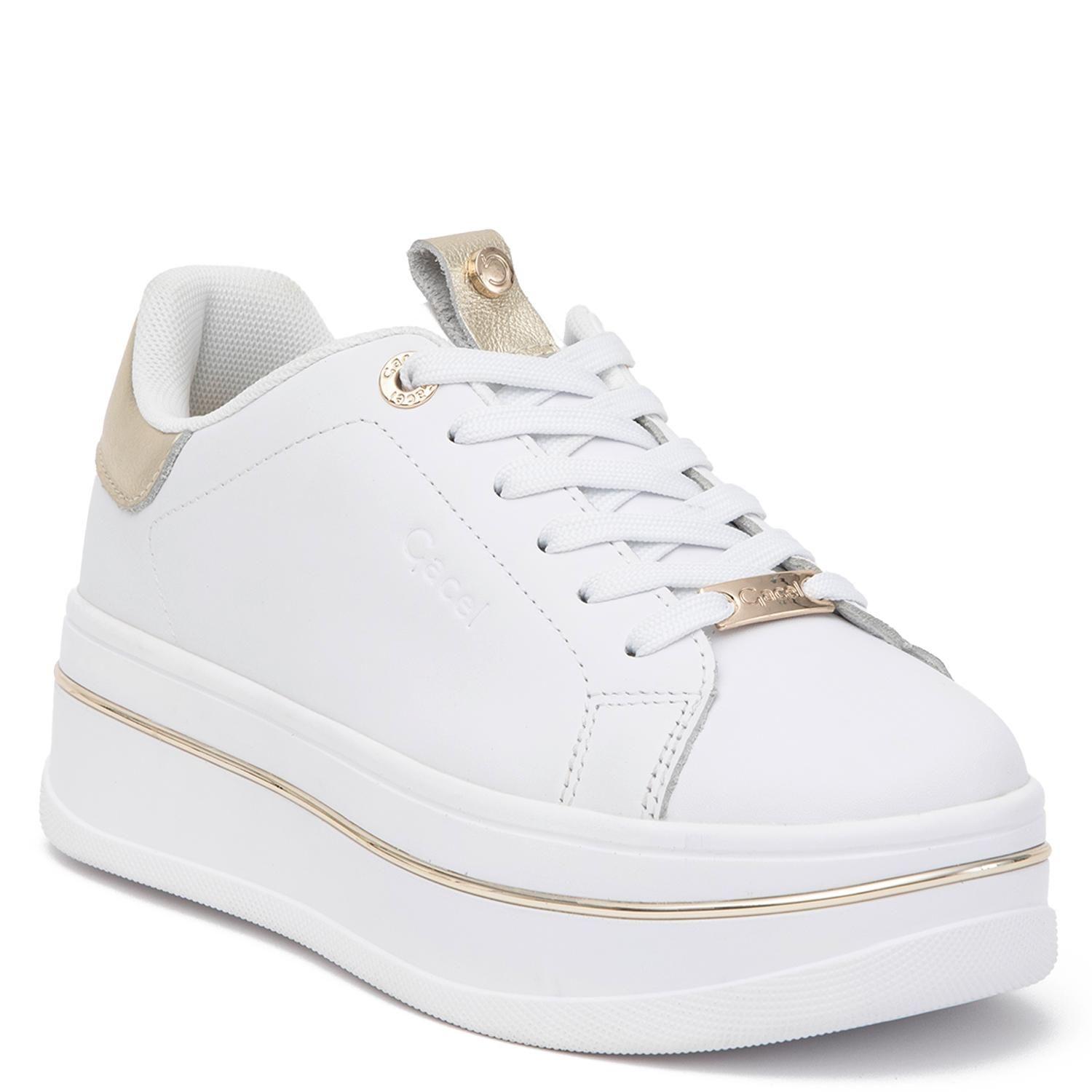 Zapatilla de cuero mujer Gacel blanco Isadora 0660836-2