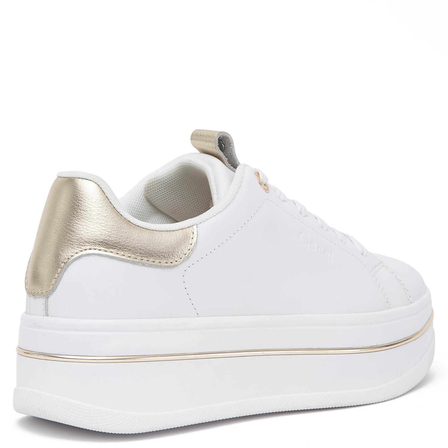 Zapatilla de cuero mujer Gacel blanco Isadora 0660836-4