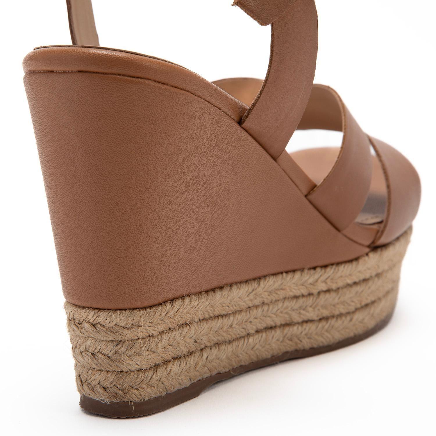 Sandalia de cuero mujer Gacel Camel Gilda 0660404-3