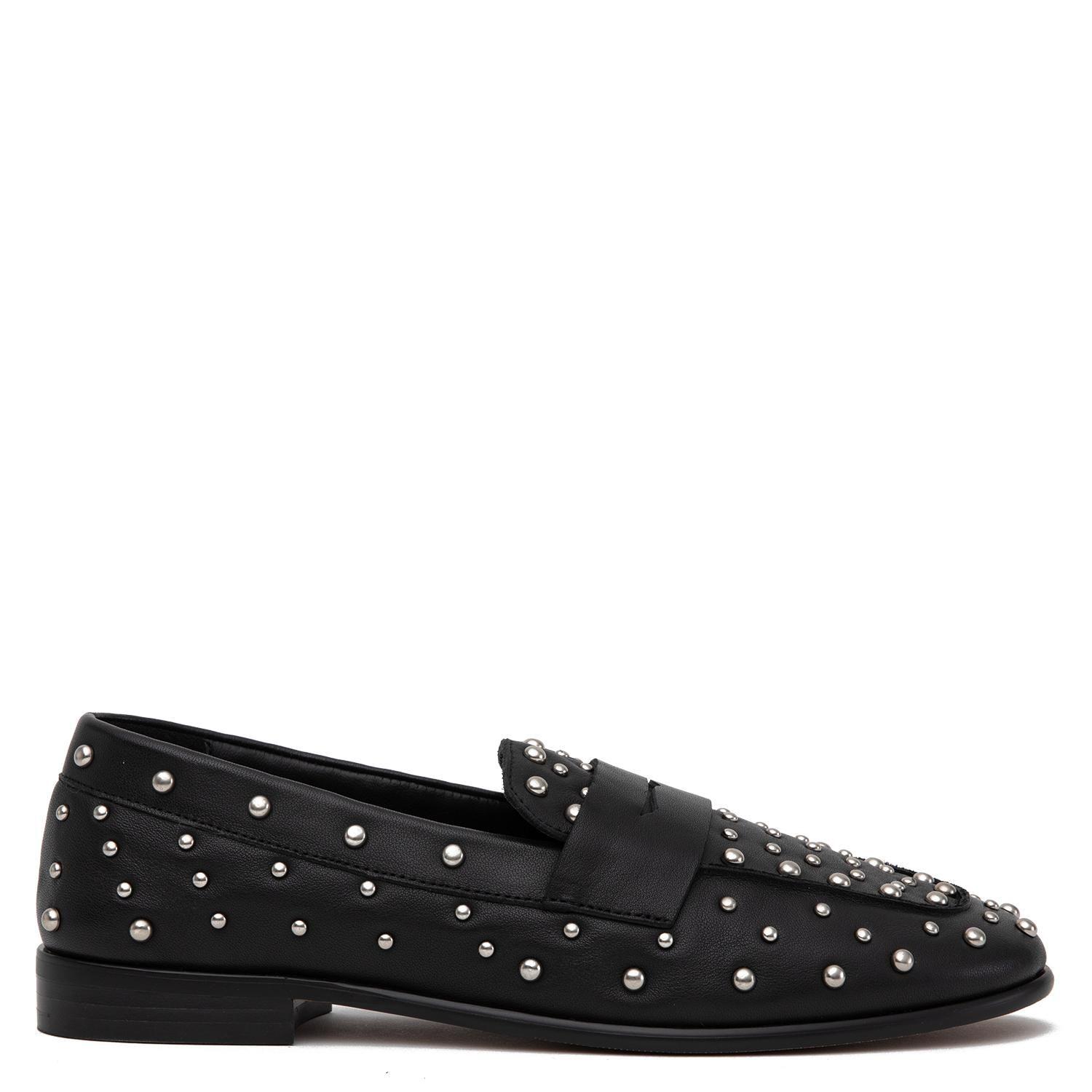 Mocasin de cuero mujer Gacel negro Polka-0