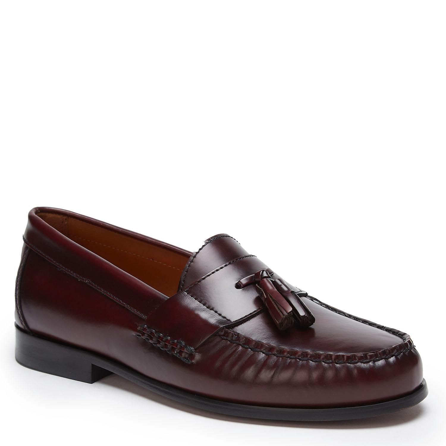 Mocasin de cuero hombre Guante guinda Suela 0035631-2