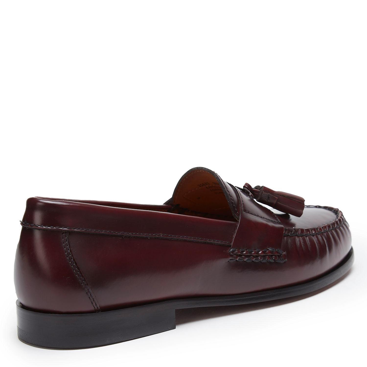 Mocasin de cuero hombre Guante guinda Suela 0035631-4