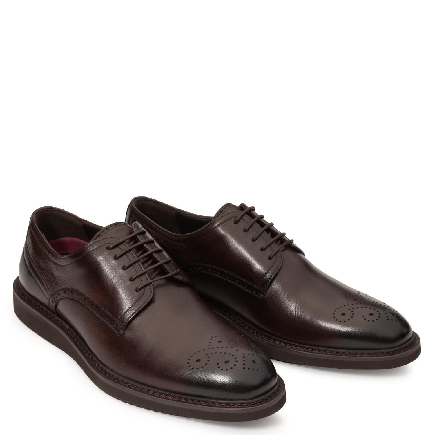 Zapato de cuero hombre Guante chocolate Vilos-3