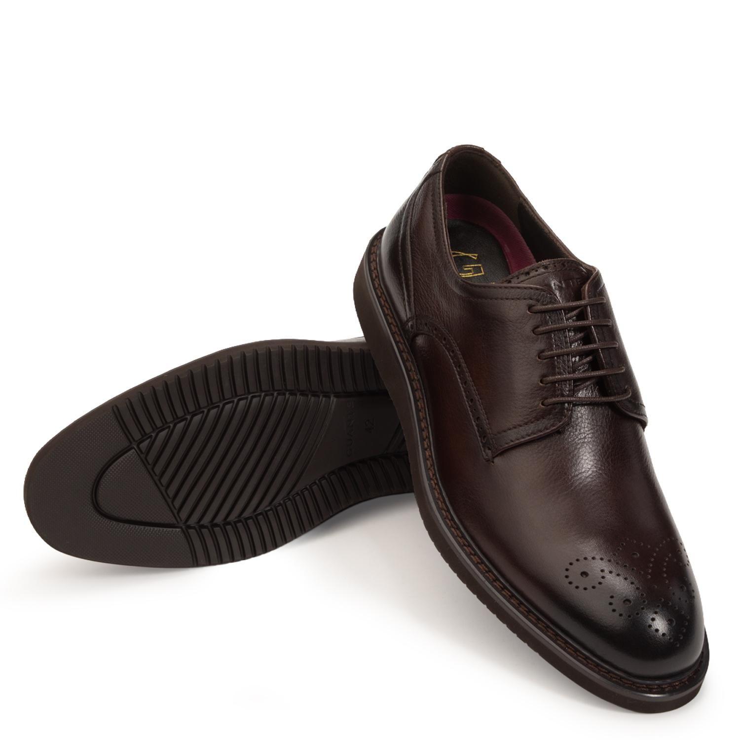 Zapato de cuero hombre Guante chocolate Vilos-4