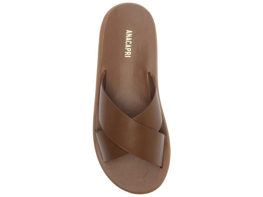 Sandalia de cuero mujer Anacapri chocolate Bianca-4