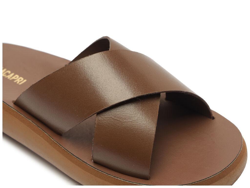 Sandalia de cuero mujer Anacapri chocolate Bianca-5
