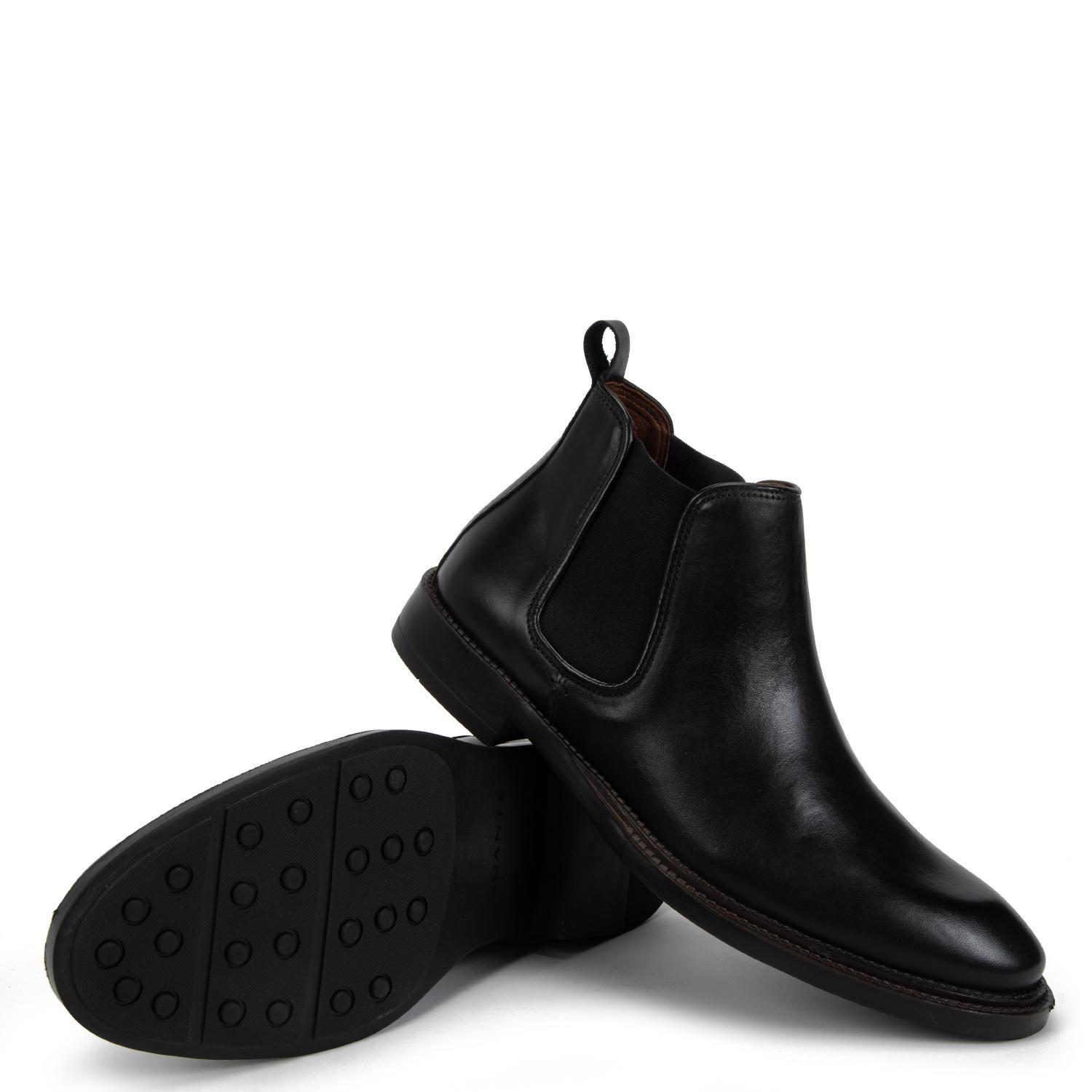 Botin de cuero hombre Guante negro Lisbourn 0036467-3