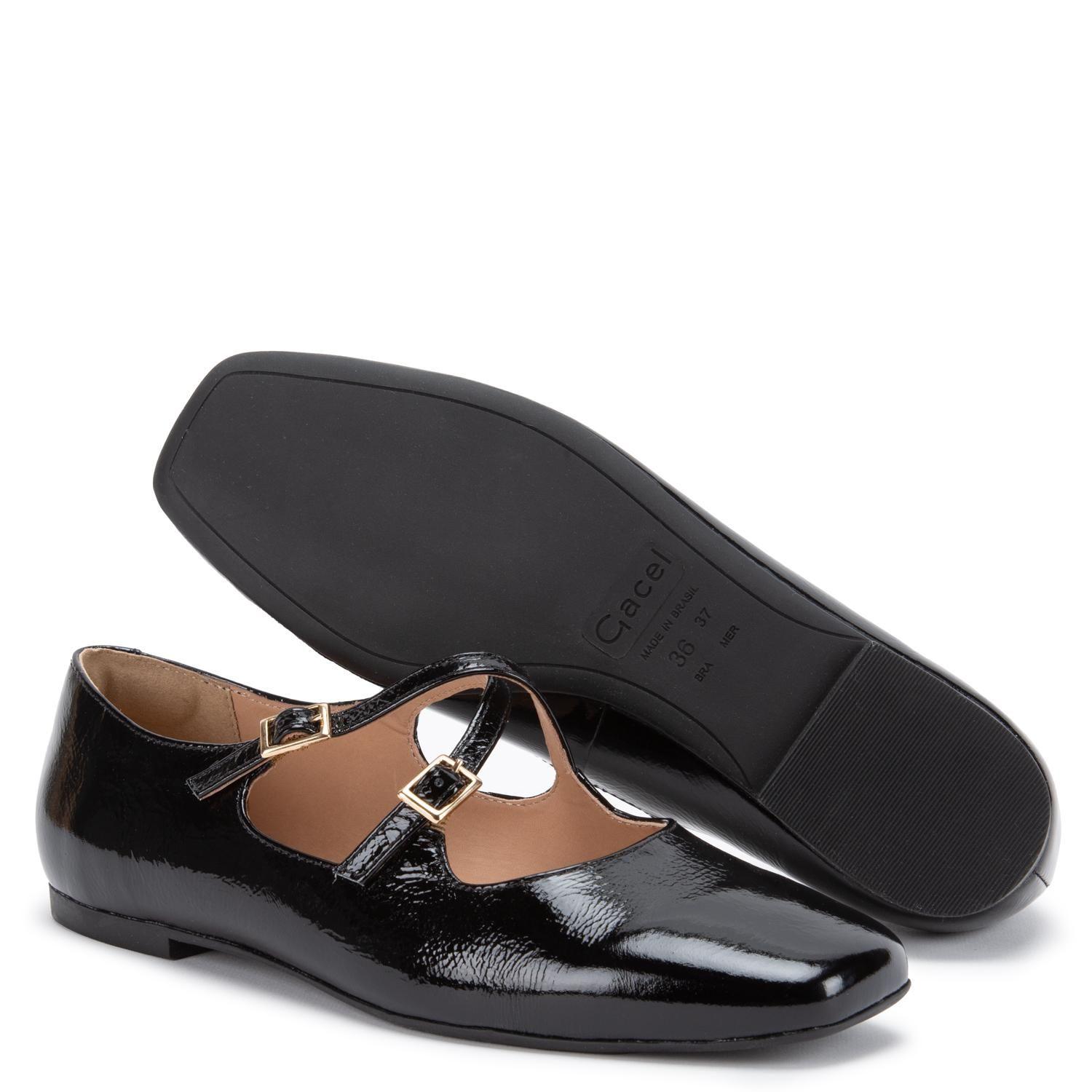 Ballerina de cuero mujer Gacel negro Abi 0660297-3