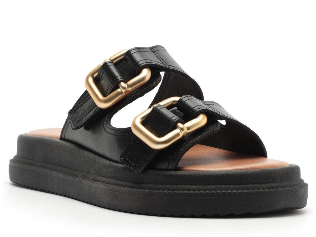 Sandalia de cuero mujer Anacapri negro Ana C3057800030001-2