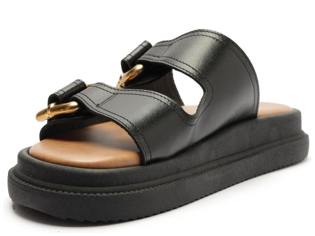 Sandalia de cuero mujer Anacapri negro Ana C3057800030001-3