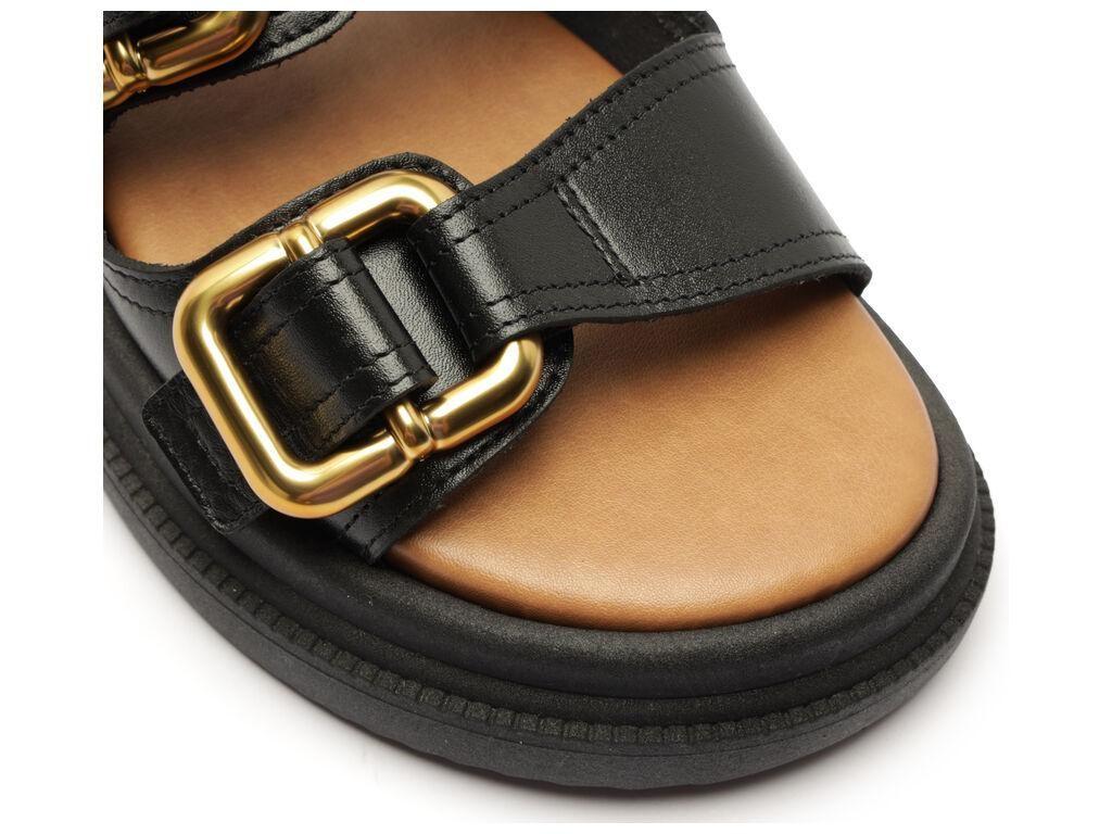 Sandalia de cuero mujer Anacapri negro Ana C3057800030001-4
