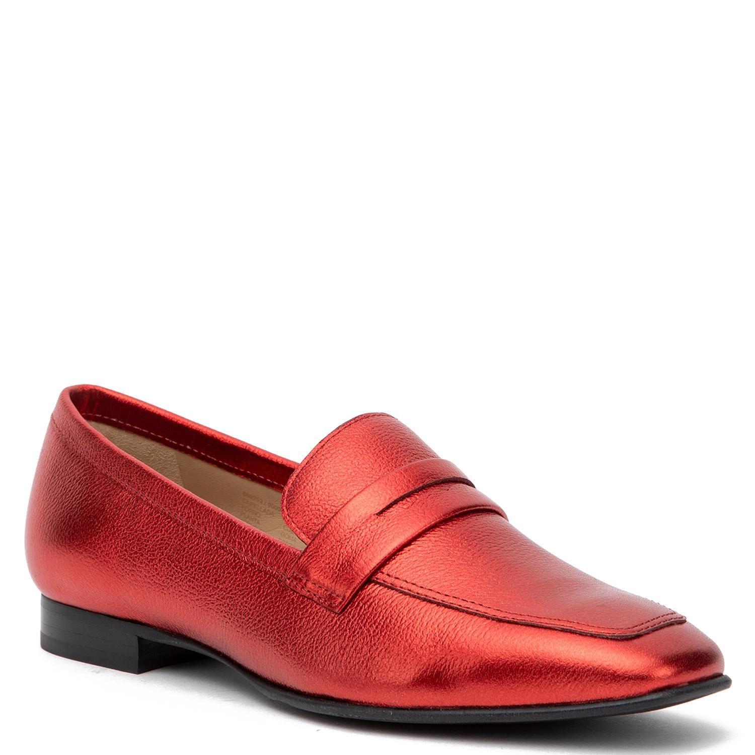 Mocasin de cuero mujer Gacel rojo Cruxi 0660753-2